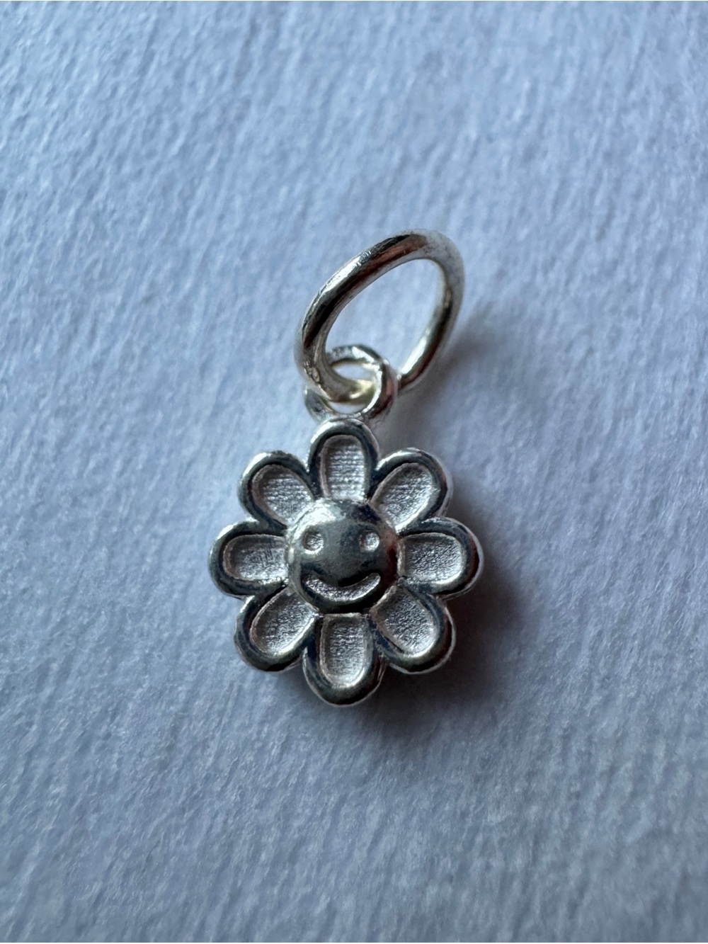Sterling Silver Sunflower Charm Sun Flower Smiley Face for Bracelet Necklace